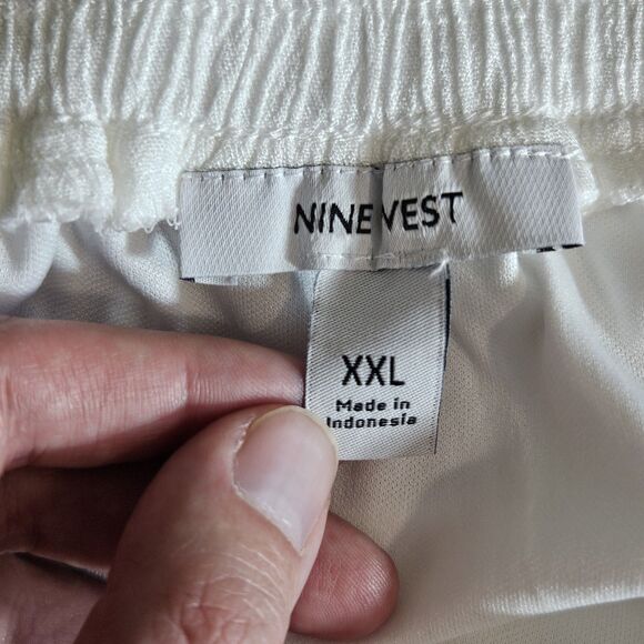 Nine West Skirt Womens XXL White Ivory Maxi Strtech Waist Boho - Picture 4 of 7